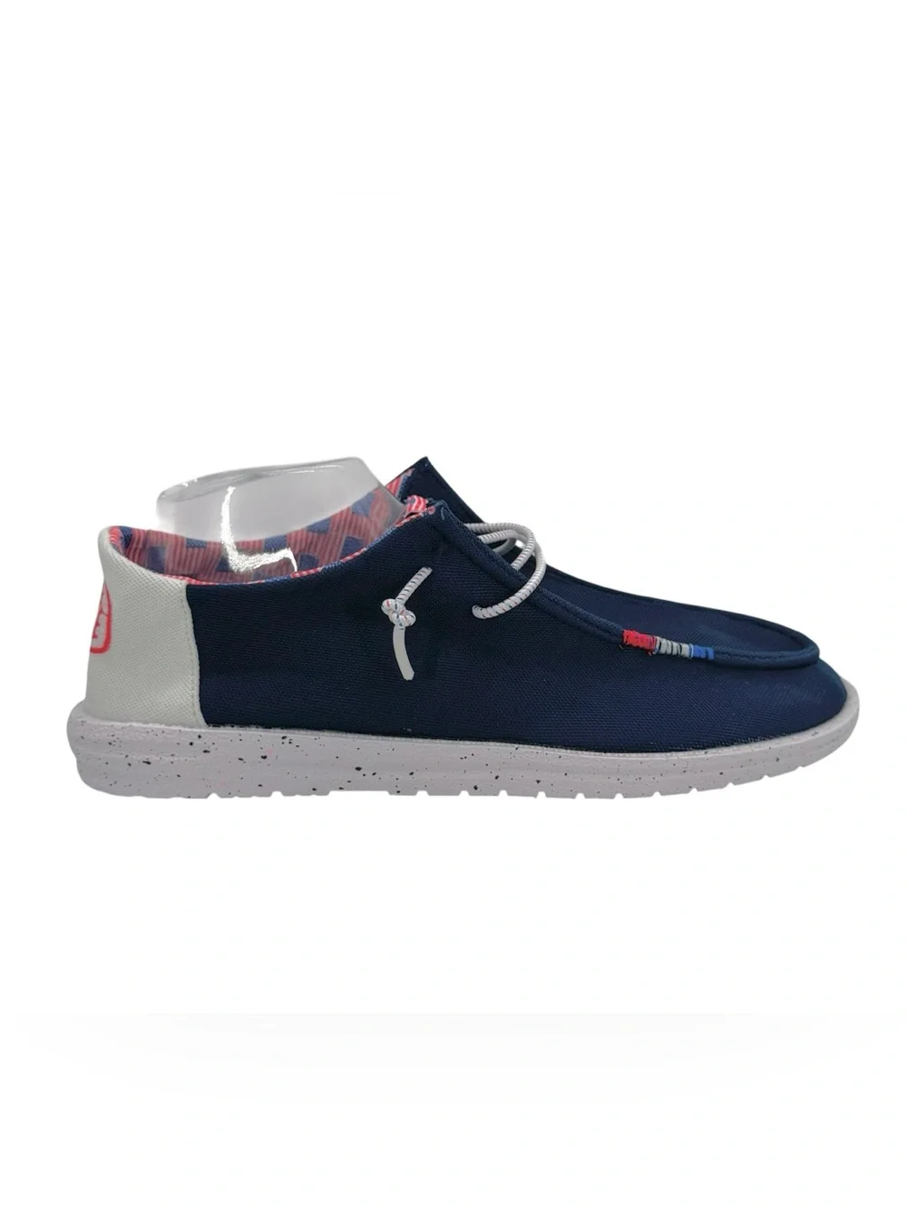 Hey Dude Men’s Wally USA Slip On Navy and White Lightweight Sneakers Size 9